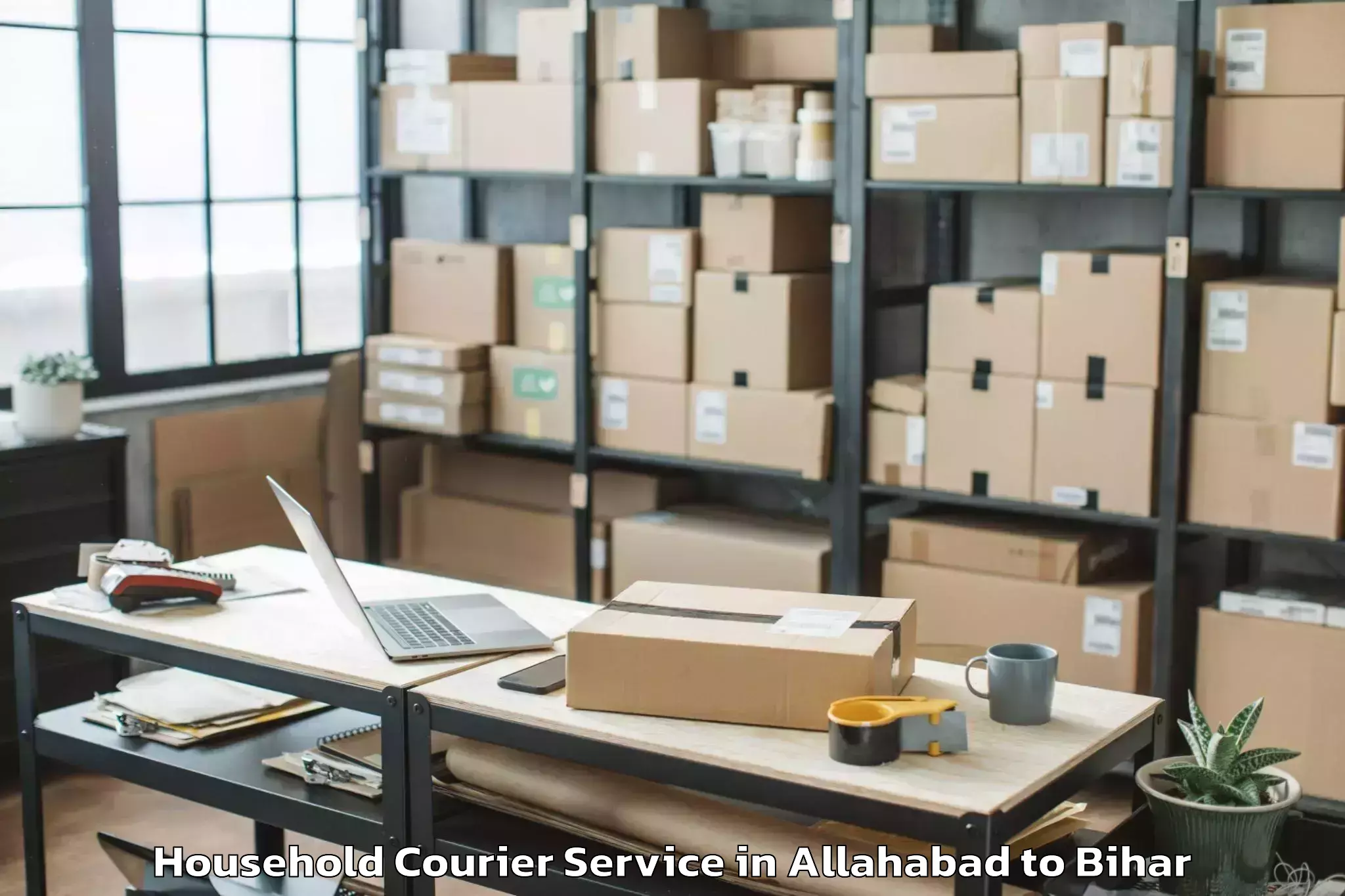 Trusted Allahabad to Parbatta Household Courier